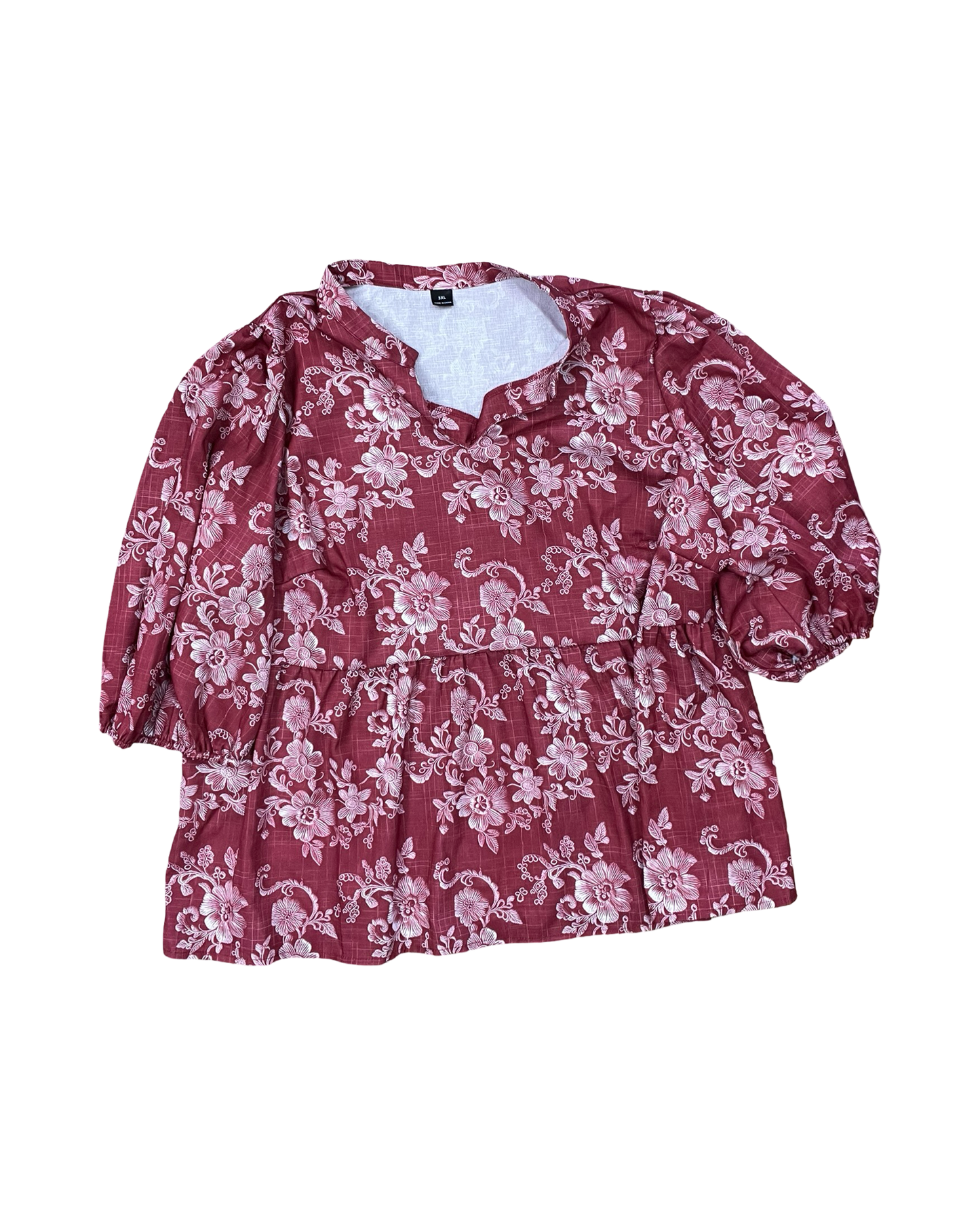 Top Ss By Shein In Red & White, Size:3X