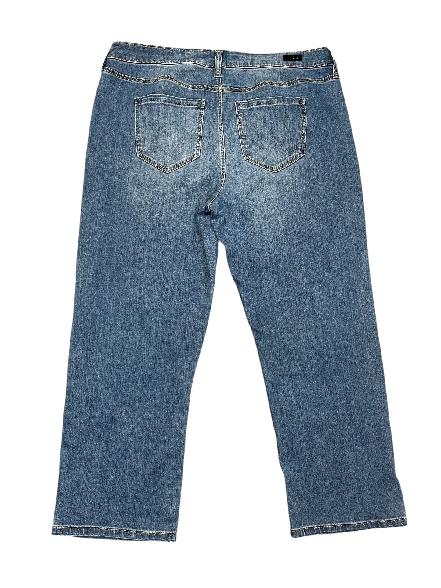 Jeans Cropped By Liverpool In Blue Denim, Size:14