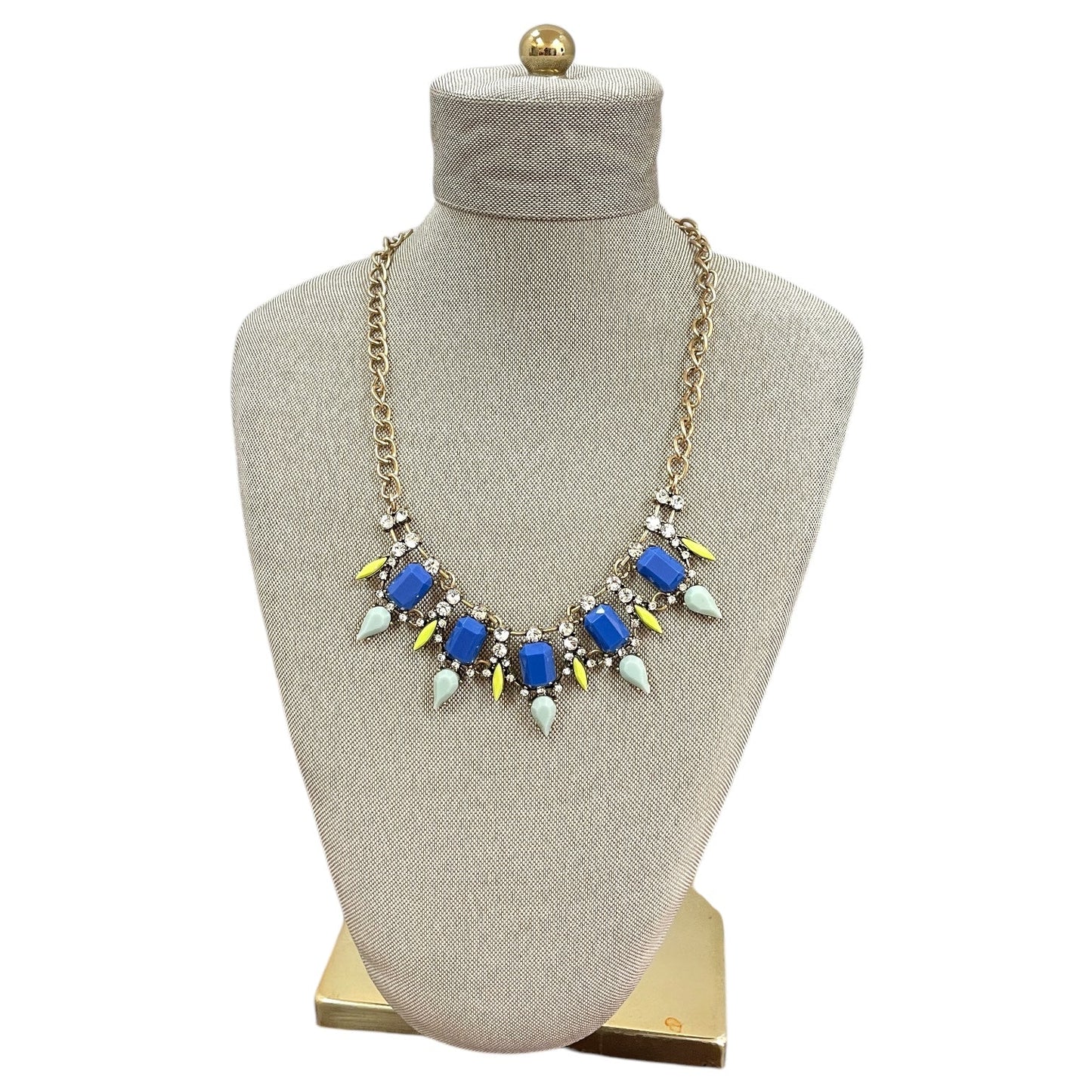 Necklace Statement By Loft In Blue & Gold
