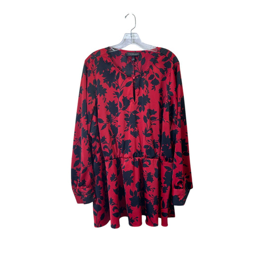 Top Ls By Lane Bryant In Black & Red, Size:2X