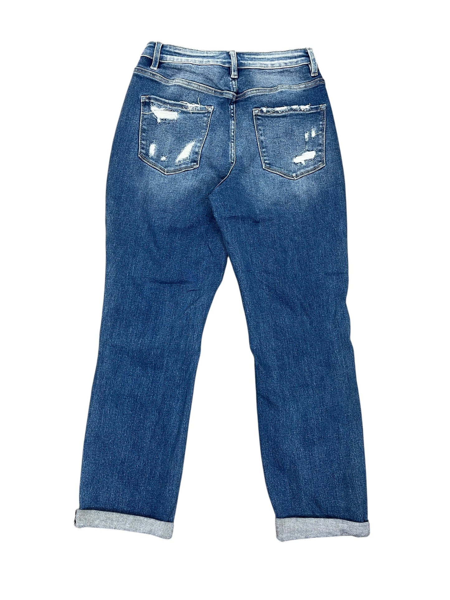 Jeans Boyfriend By Flying Monkey In Blue Denim, Size:8