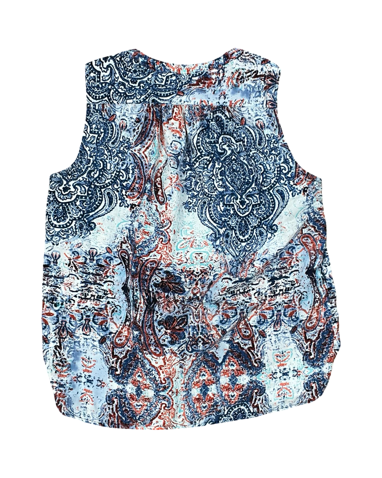 Top Sleeveless By Dalia In Blue & Red, Size:L