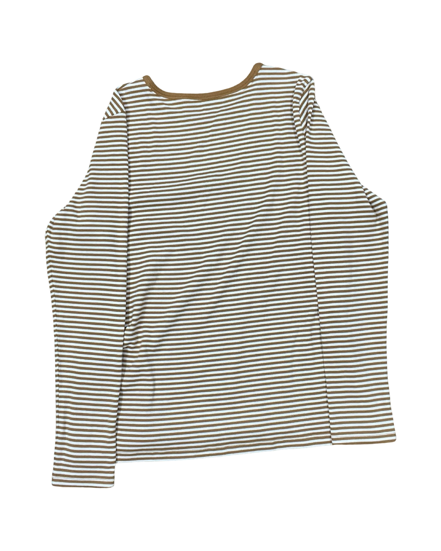 Top Ls By Lands End In Brown & Cream, Size:Lp