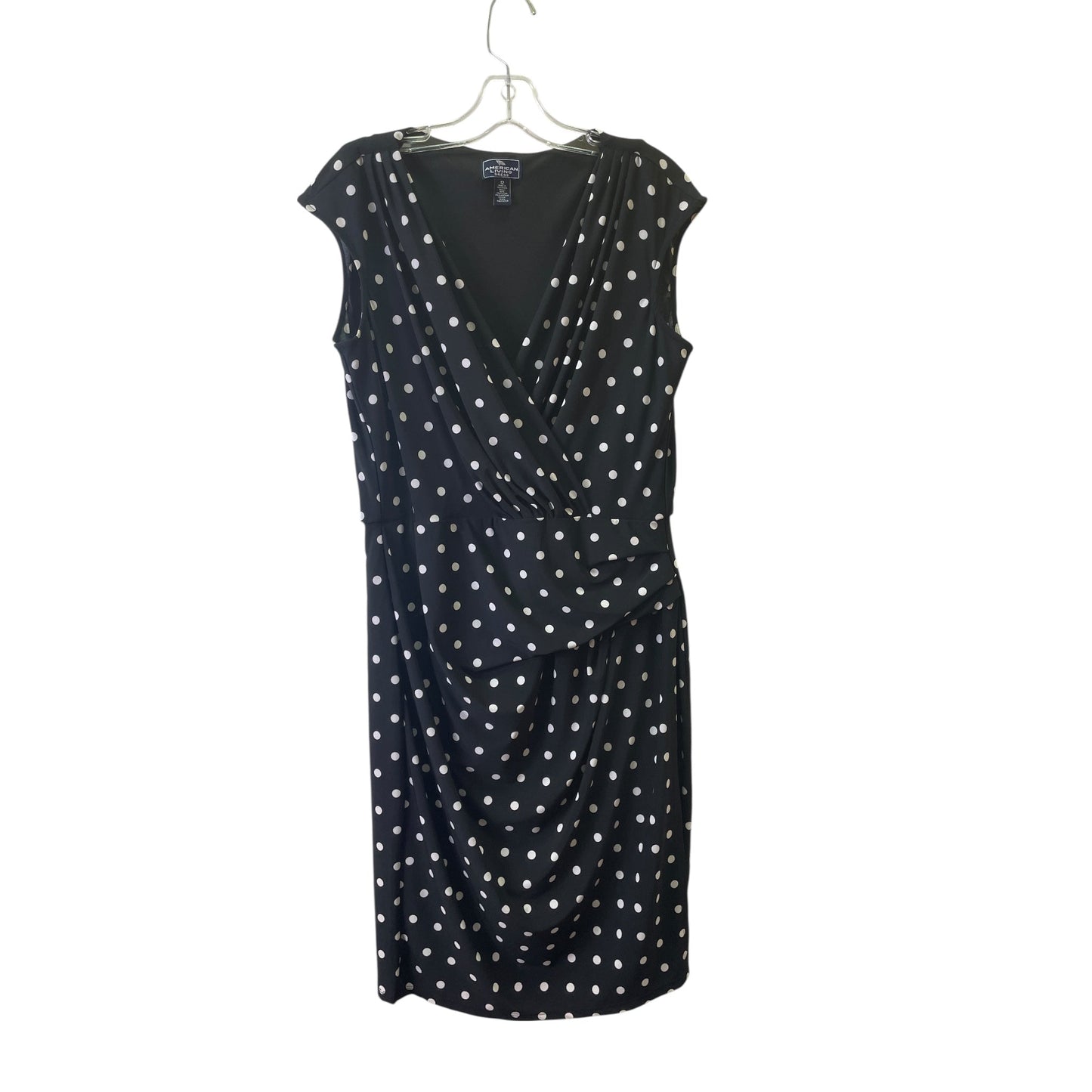 Dress Casual Midi By American Living In Black & White, Size:12