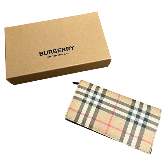 Wallet Luxury Designer By Burberry In Plaid Pattern, Size:Large