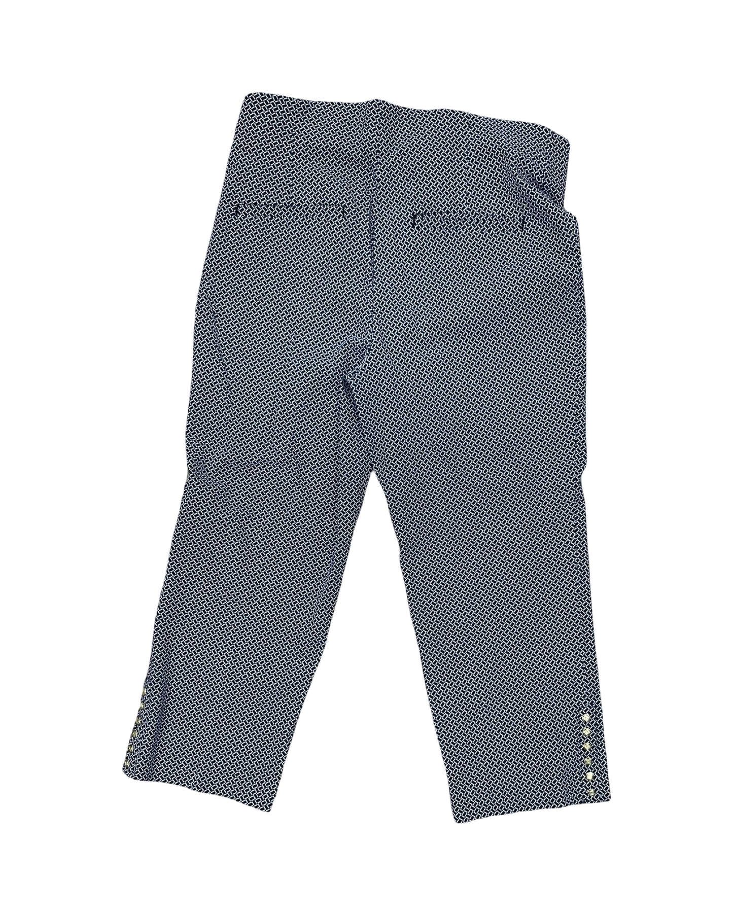 Pants Cropped By Liz Claiborne In Blue & White, Size:6
