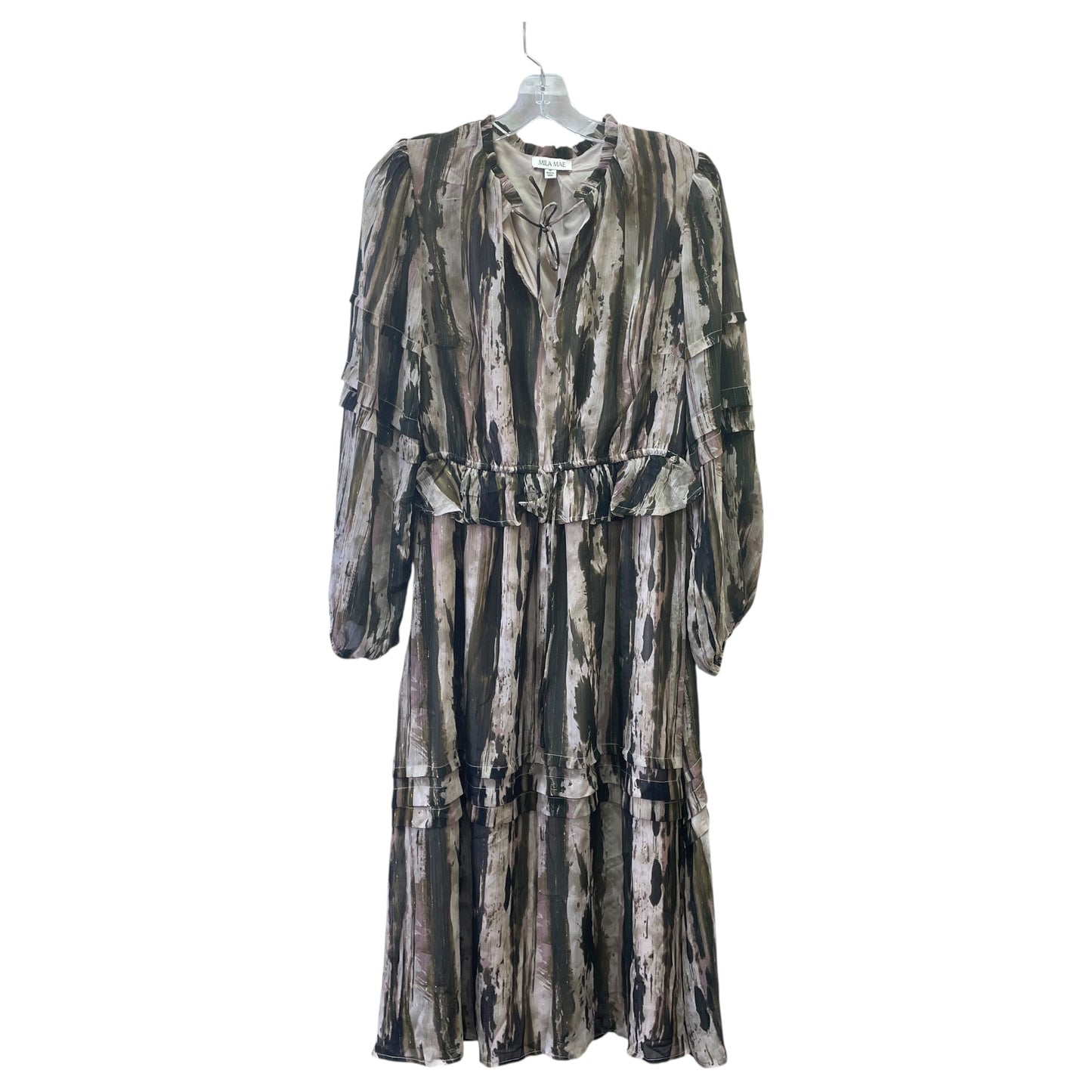 Dress Casual Midi By MILA MAE In Green, Size:M