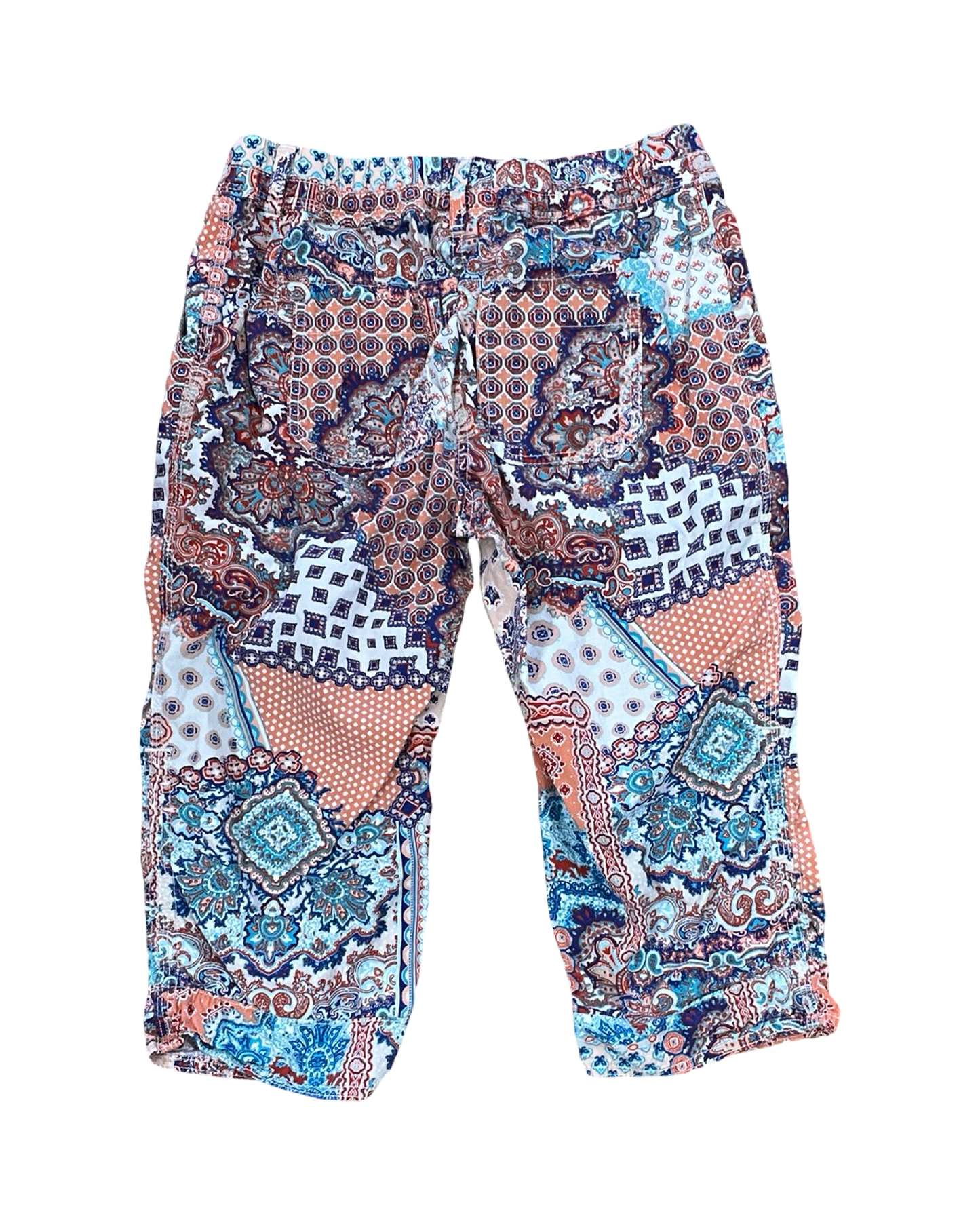 Pants Cropped By Chicos In Orange & Pink, Size:2