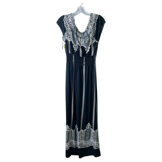 Dress Casual Maxi By just funky In Black & White, Size:S