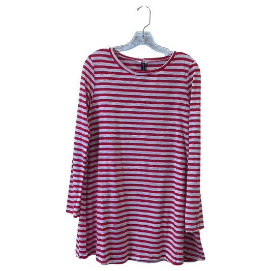 Top Ls Basic By Clothes Mentor In Red & White, Size:Xl