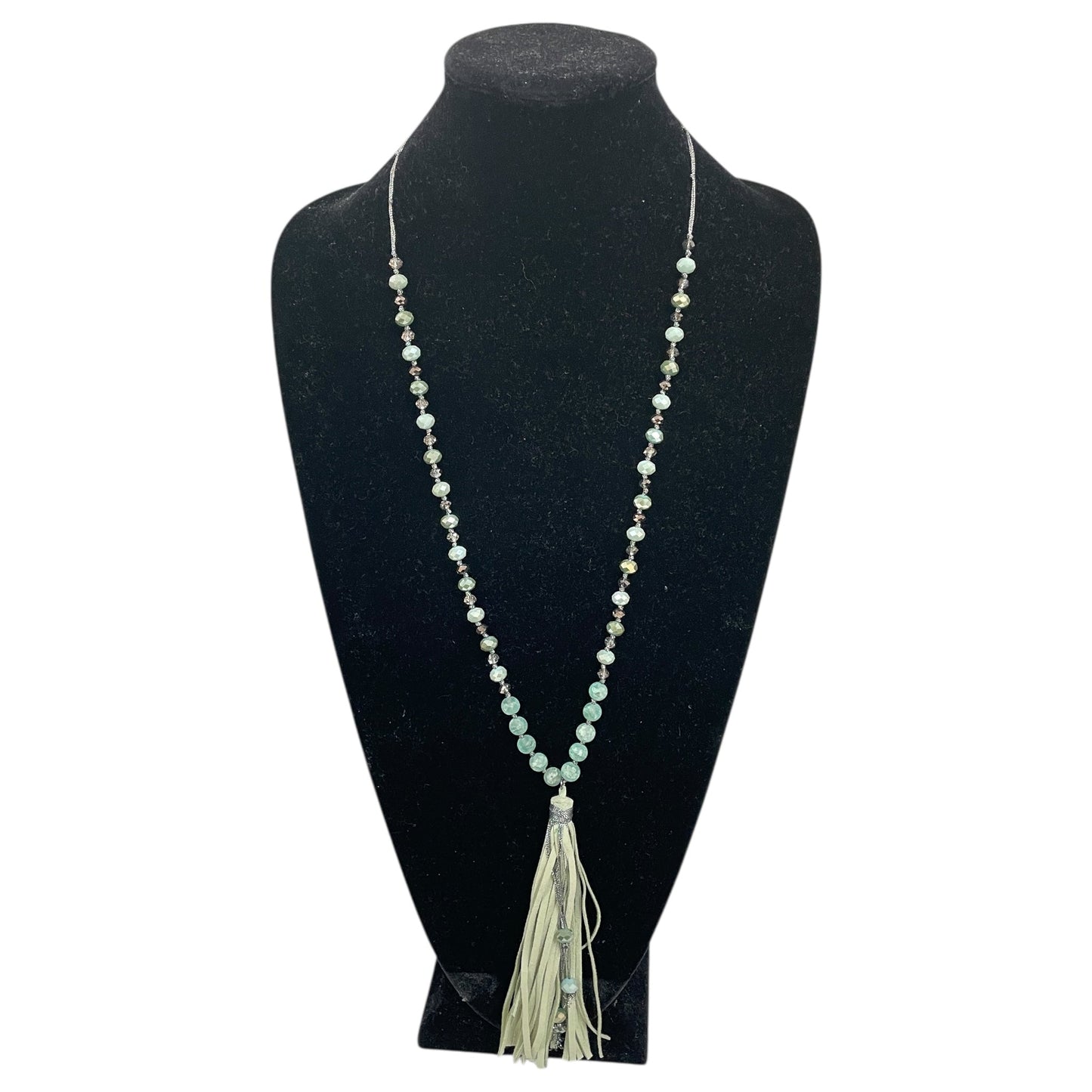 Necklace Lariat & Y-Drop By Cme In Teal