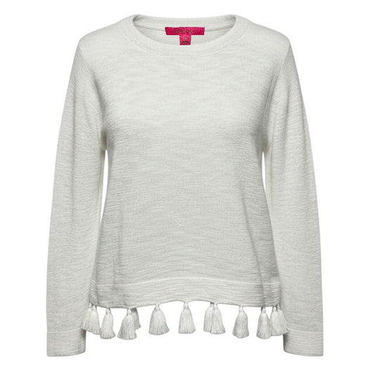 Athea Tassel Sweater Designer By Lilly Pulitzer In White, Size: XXS