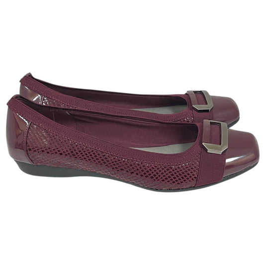 Shoes Flats By Anne Klein In Maroon, Size:9.5