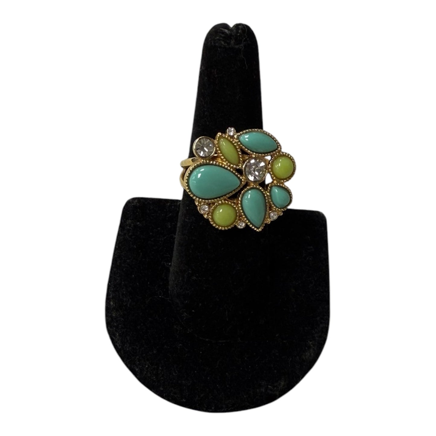 Ring Other By Banana Republic In Aqua, Size:7
