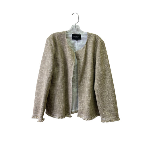 Blazer Designer By Lafayette 148 In Tan, Size:Xl