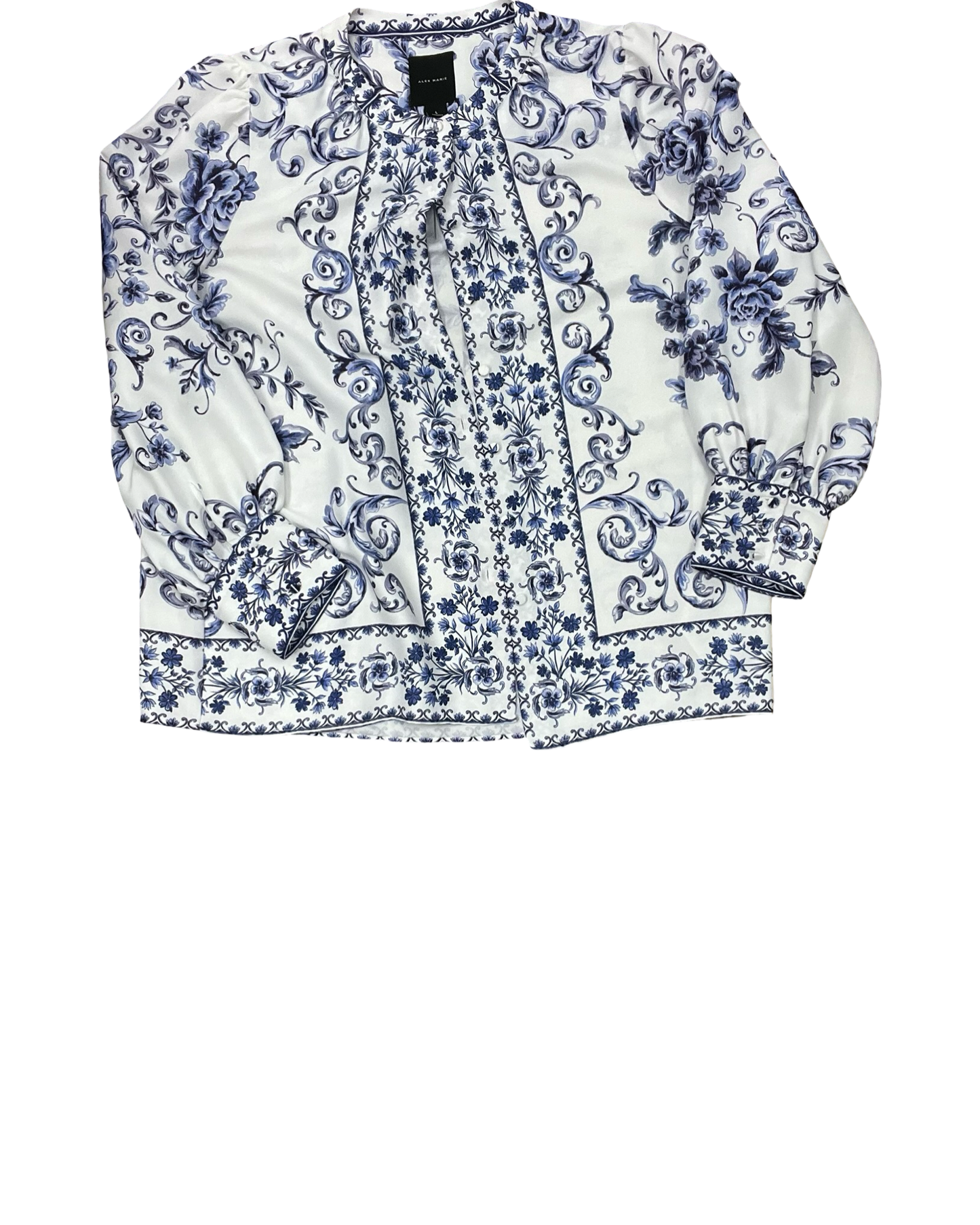 Blouse Ls By Alex Marie In White, Size:L