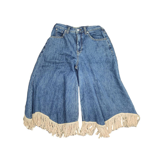 Jeans Cropped By Pilcro In Blue Denim, Size: 2