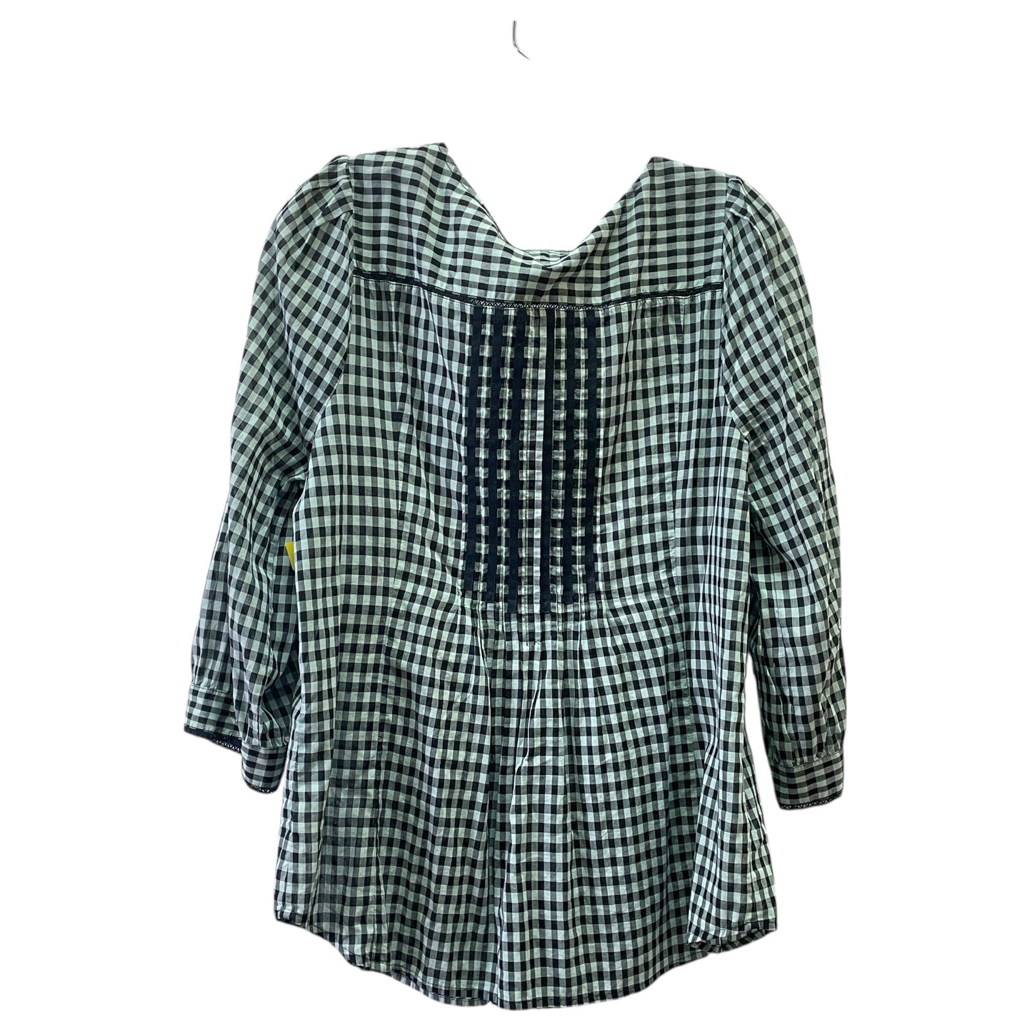 Top 3/4 Sleeve By Meadow Rue In Black & Green, Size:L