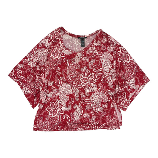 Blouse 3/4 Sleeve By Karen Kane In Red, Size:L