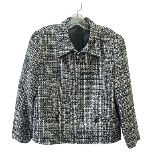 Blazer Designer By Neiman Marcus In Black & Cream, Size:Xl