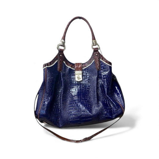 Handbag Designer By Brahmin In Blue, Size:Large
