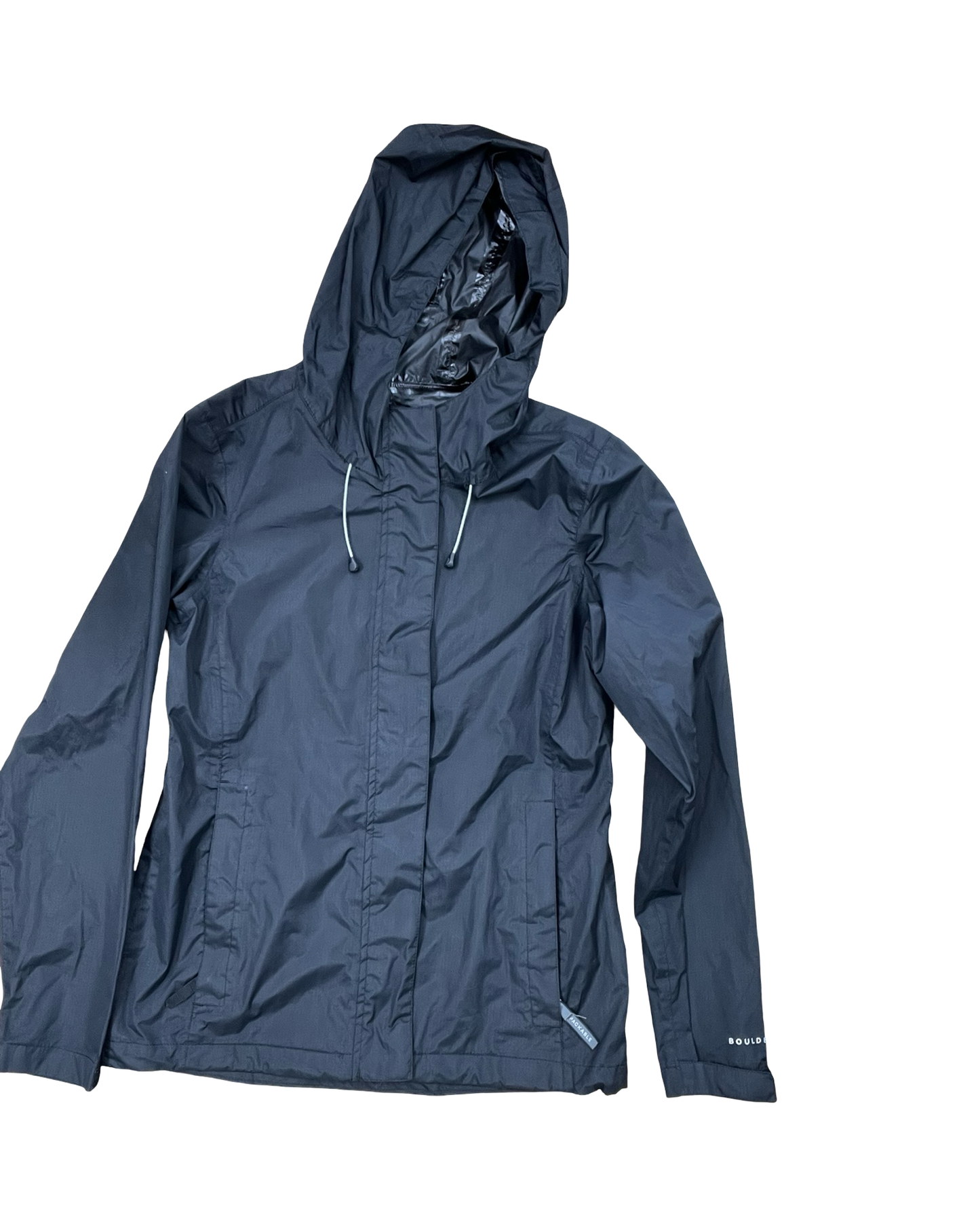 Coat Raincoat By Clothes Mentor In Black, Size:S