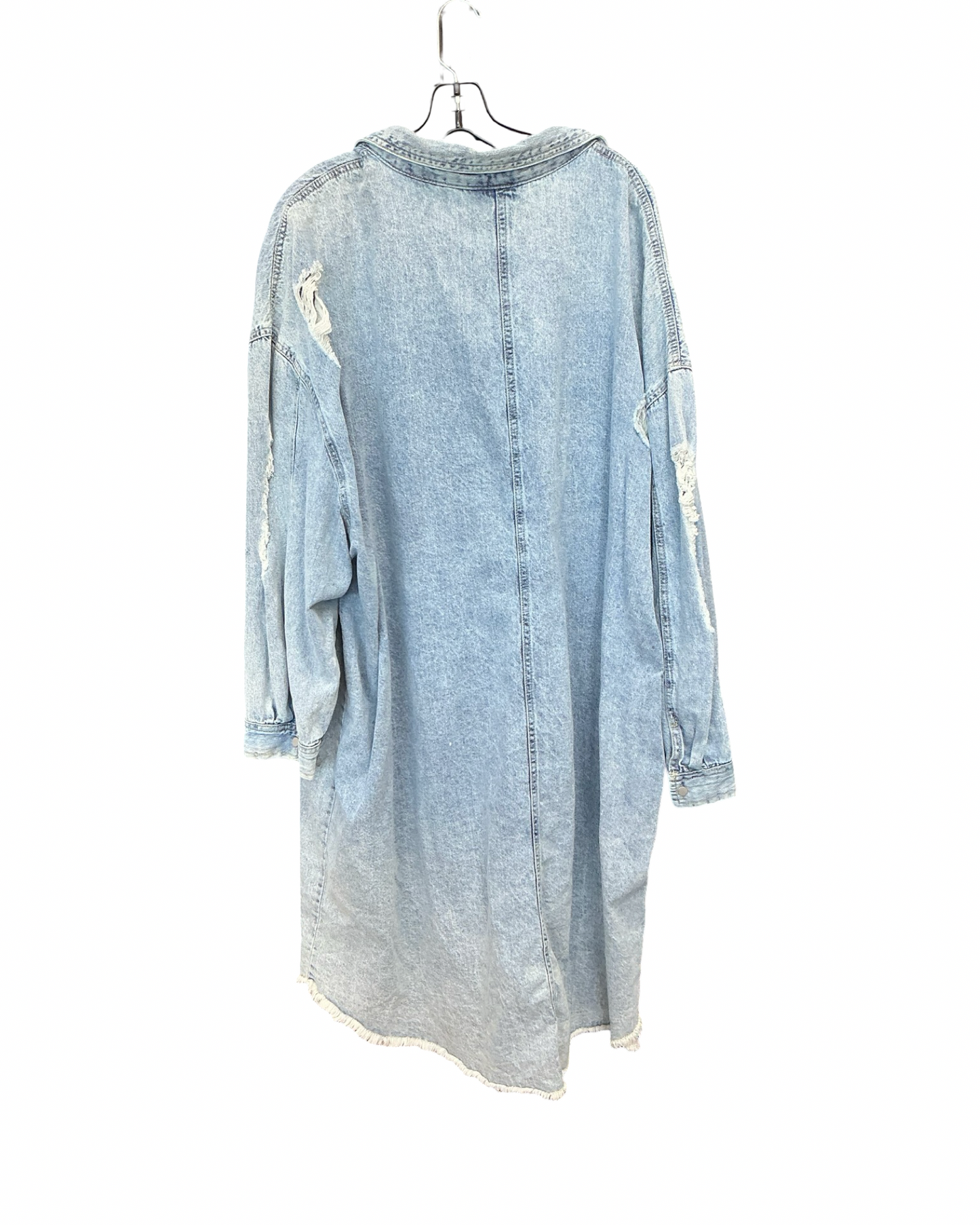 Dress Casual Midi By Ashley Stewart In Blue Denim, Size:4X