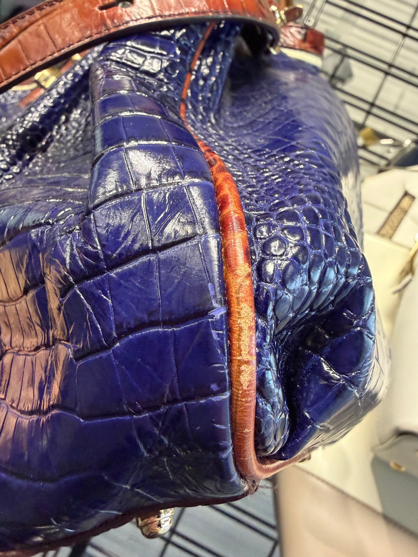 Handbag Designer By Brahmin In Blue, Size:Large