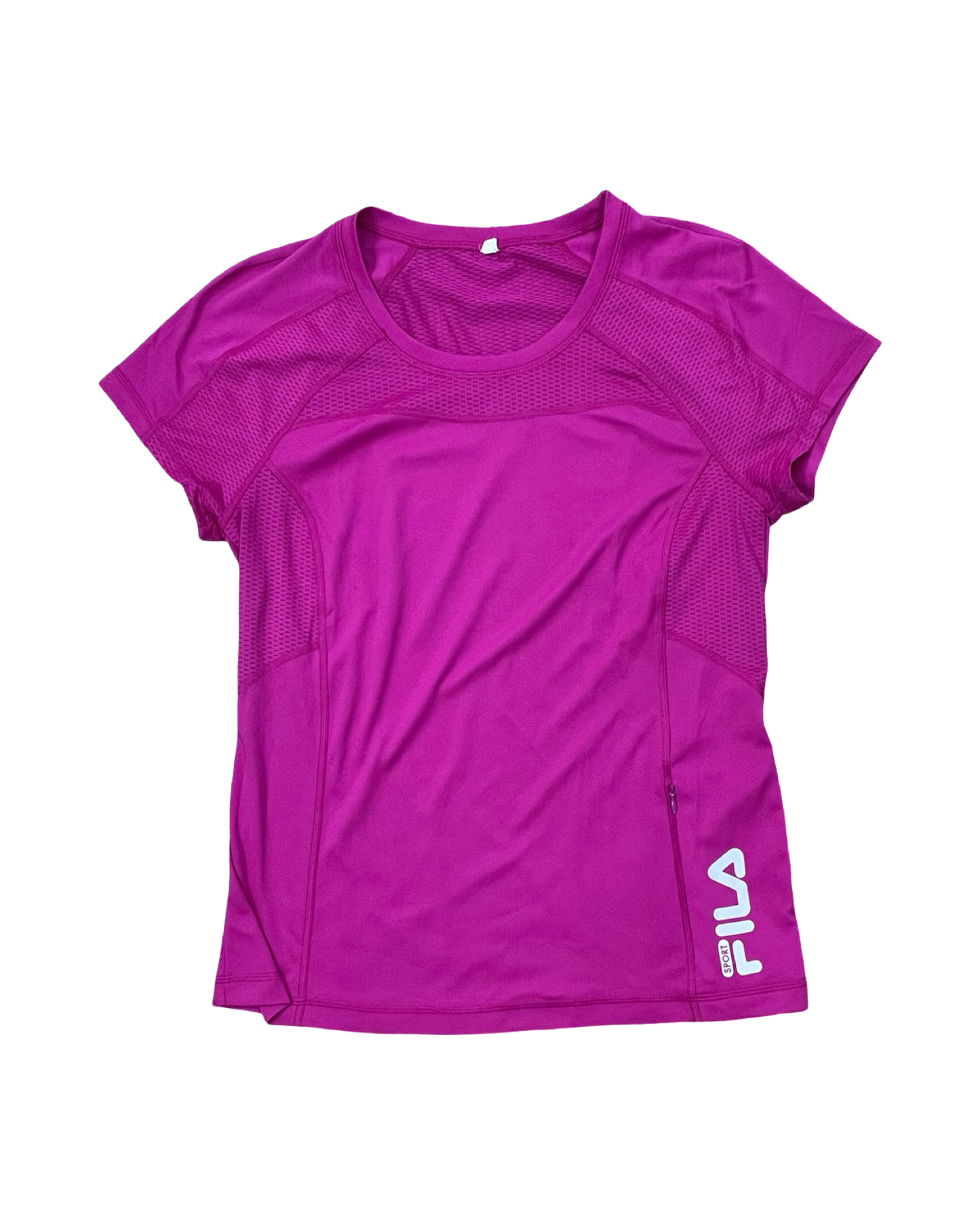 Athletic Top Ss By Fila In Pink, Size:L