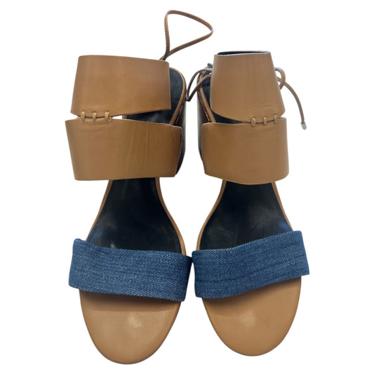 Sandals Designer By Rebecca Minkoff In Bronze, Size:9