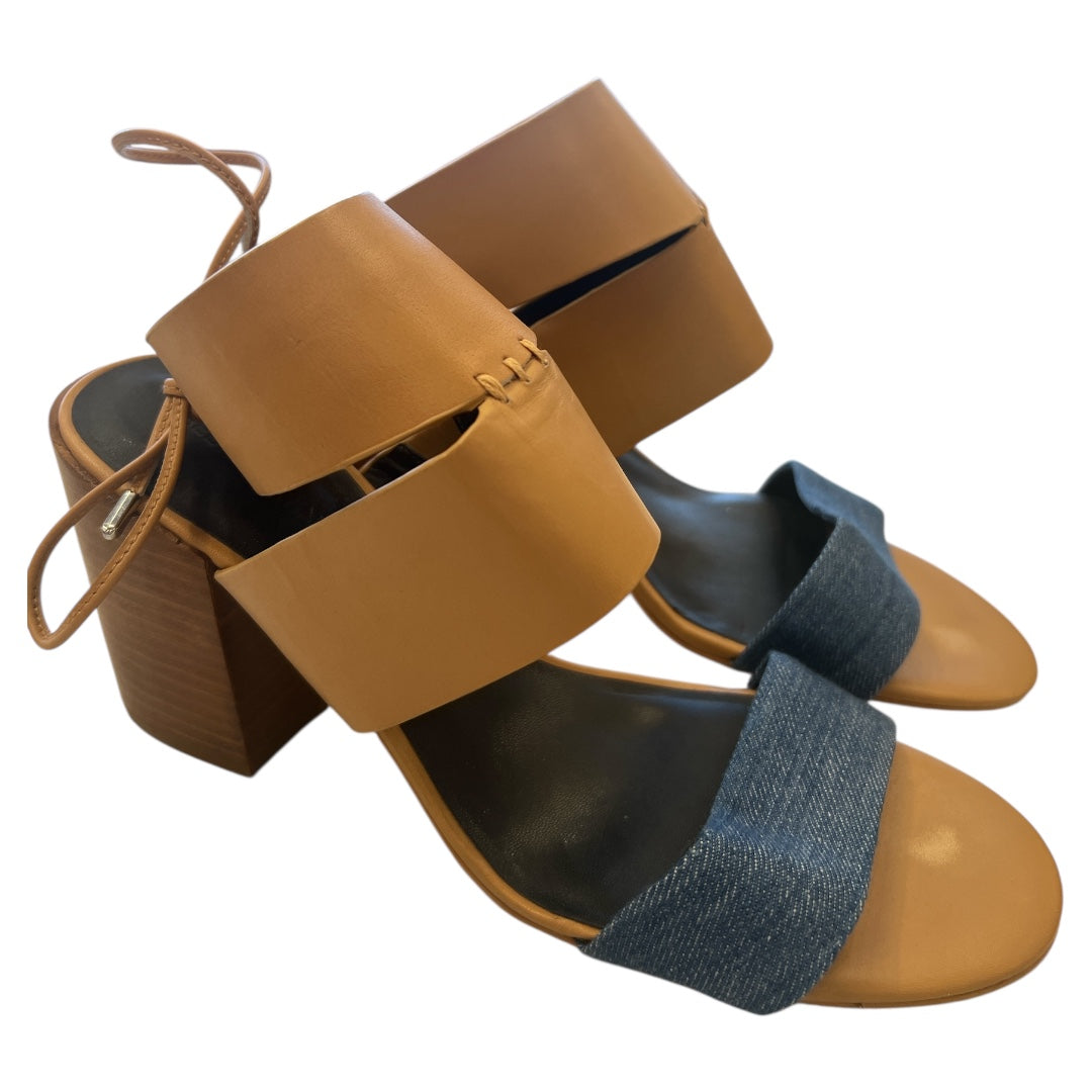 Sandals Designer By Rebecca Minkoff In Bronze, Size:9