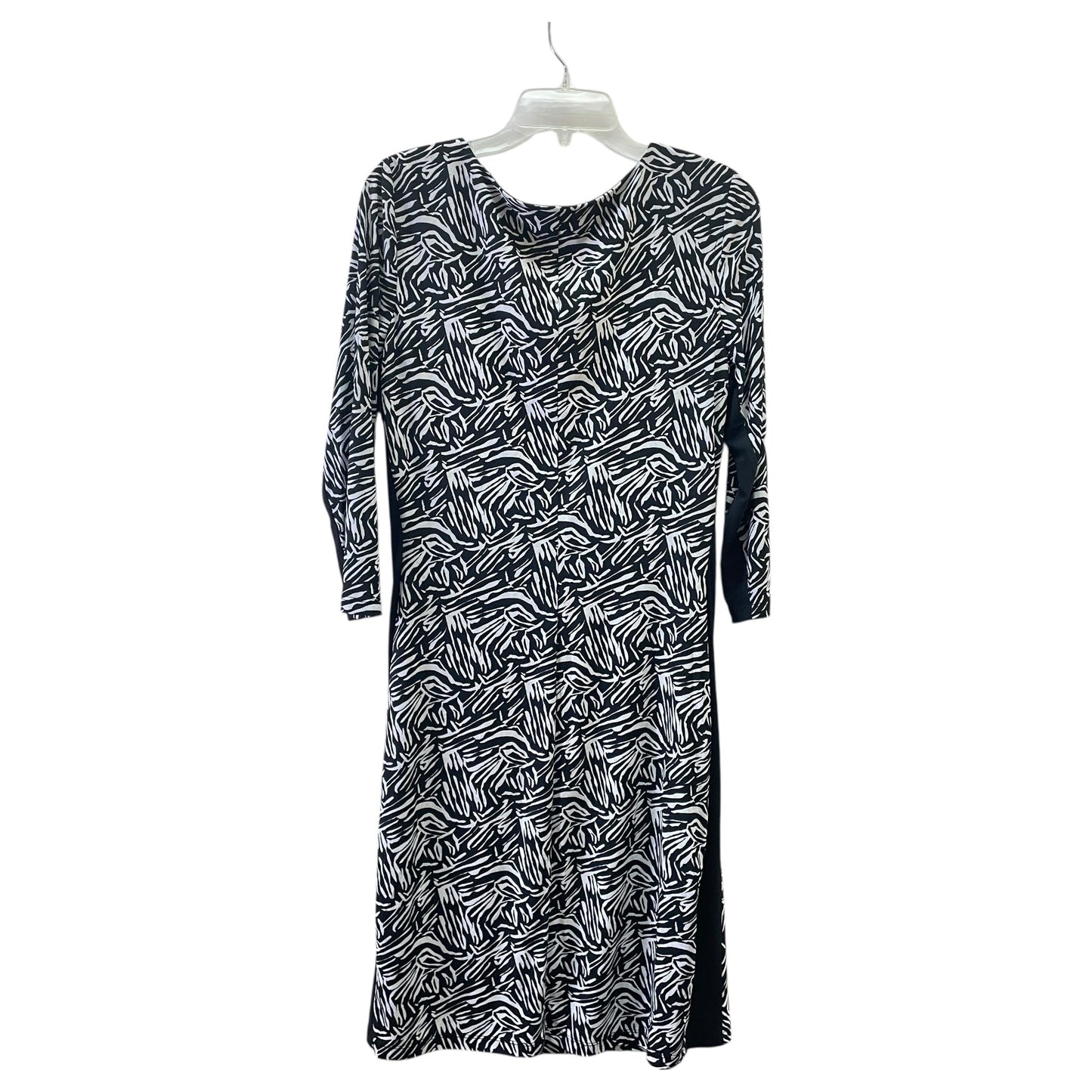 Dress Party Midi By Black Label In Black & White, Size:12