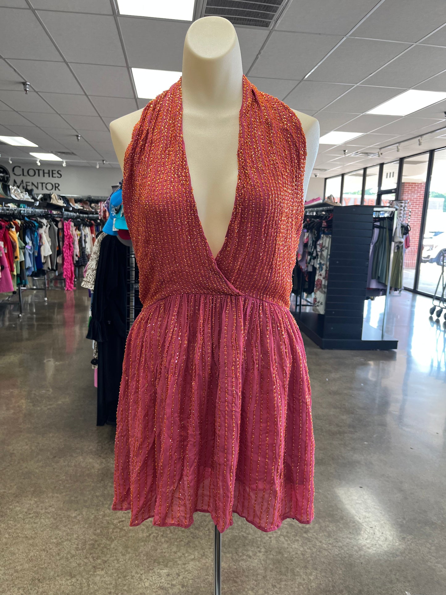 Dress Party Short By Free People In Orange & Pink, Size:M