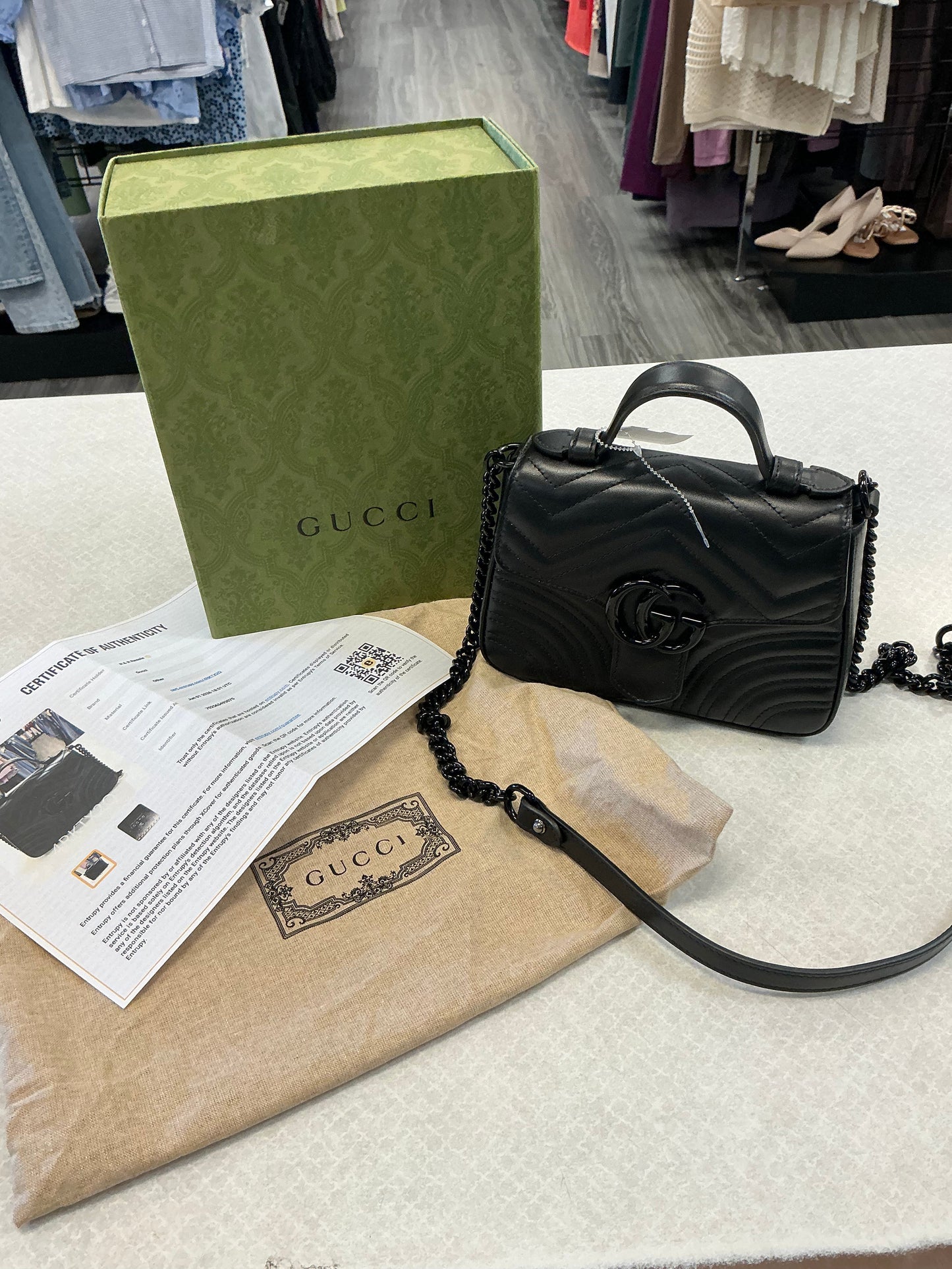 Crossbody Luxury Designer By Gucci In Black, Size:Small