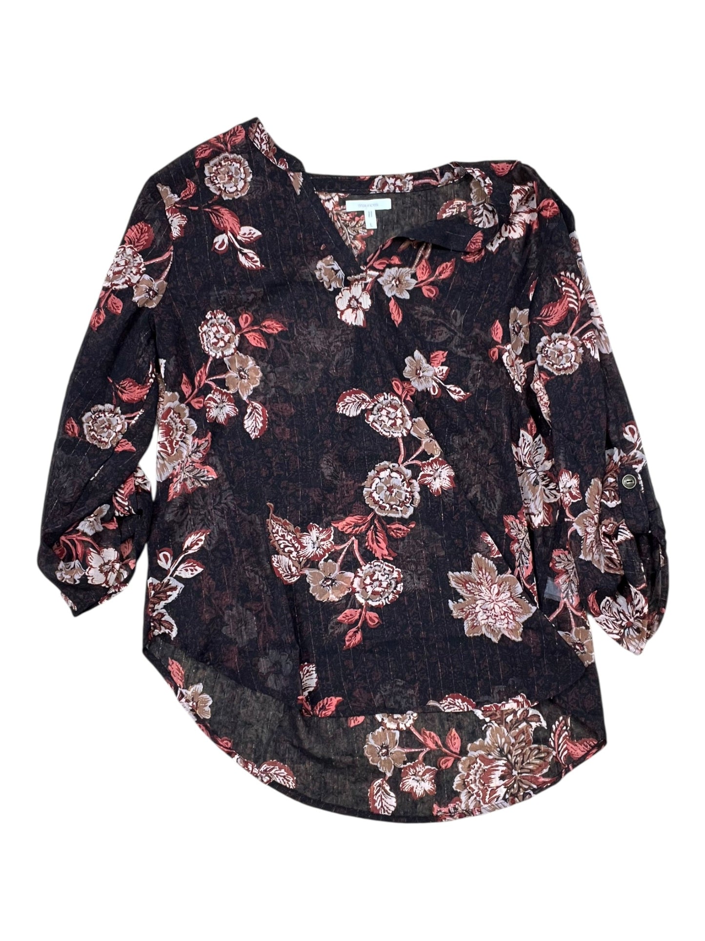 Top Ls By Maurices In Black & Orange, Size:L