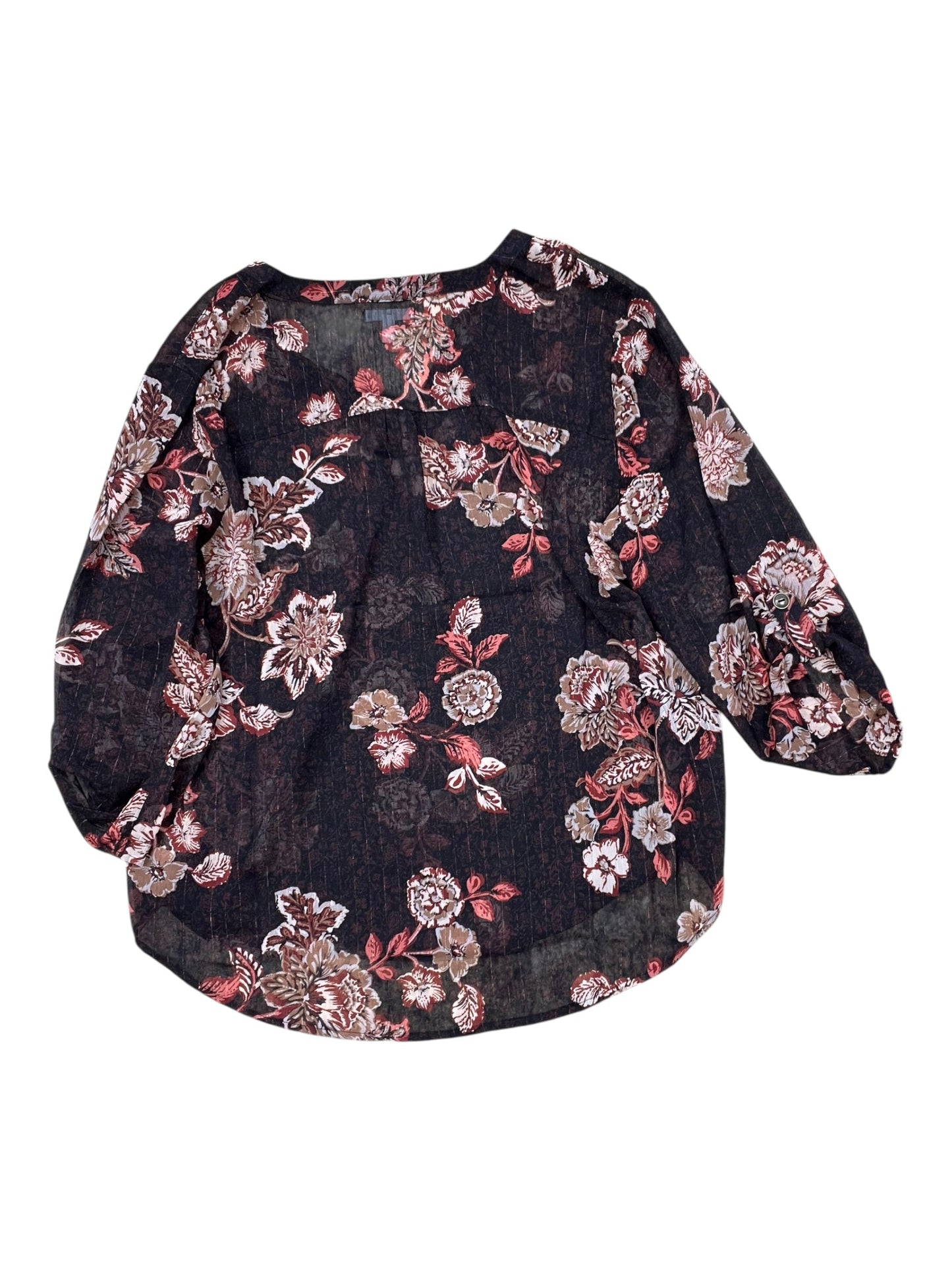 Top Ls By Maurices In Black & Orange, Size:L