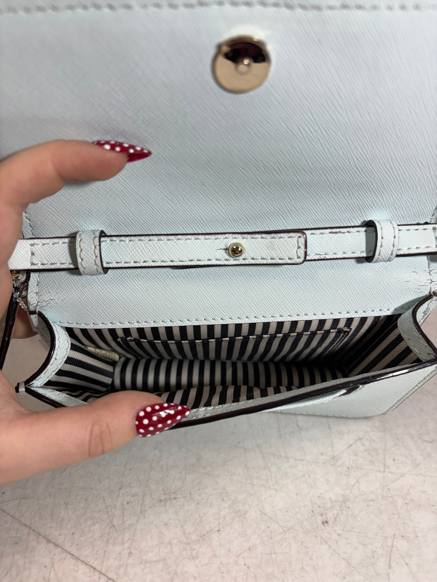 Crossbody Designer By Kate Spade In Blue, Size:Small