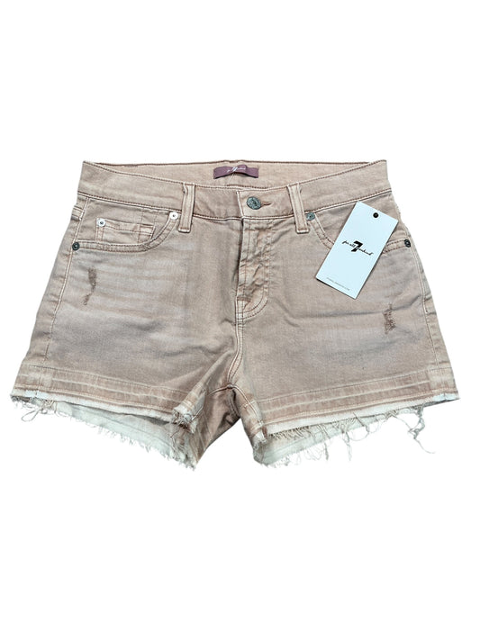 Shorts By 7 For All Mankind In Pink Denim, Size:Xs