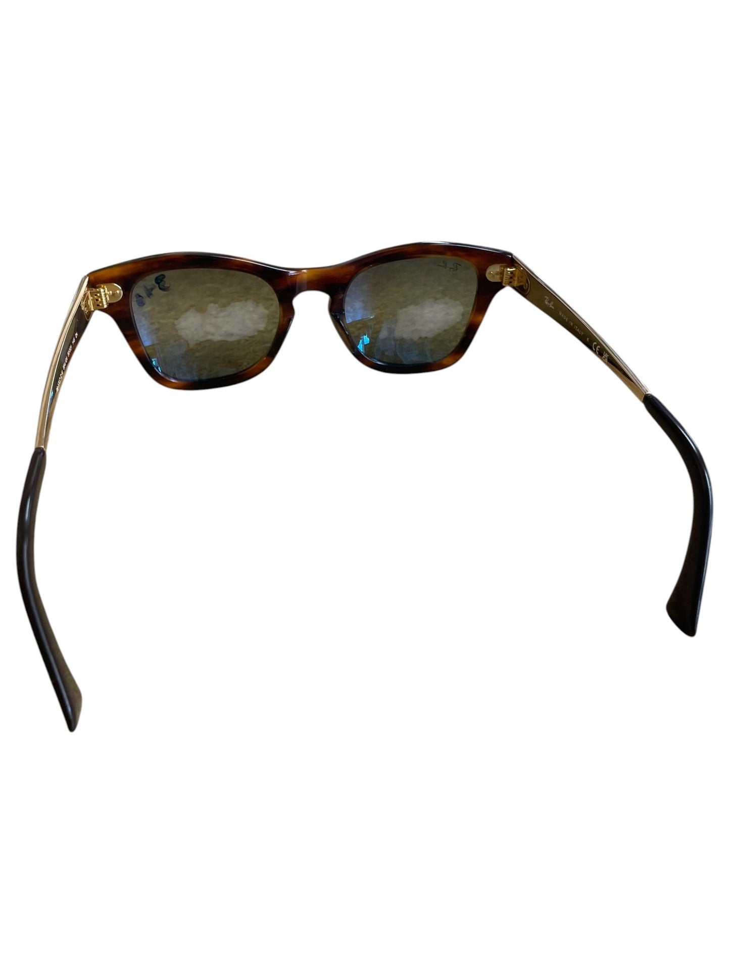 Sunglasses Designer By Ray Ban In Brown & Gold