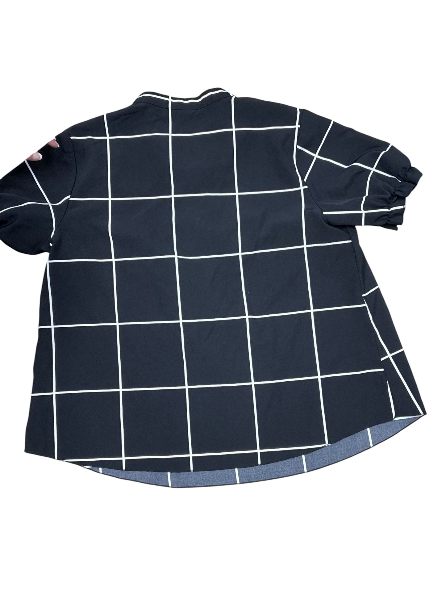 Top Ss By Shein In Black & White, Size:1X