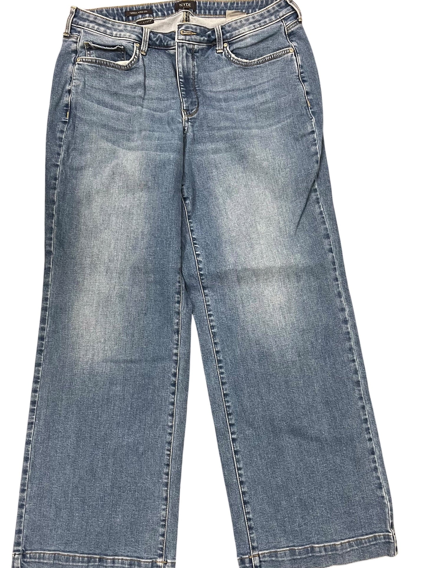 Jeans Wide Leg By Clothes Mentor In Blue Denim, Size:14