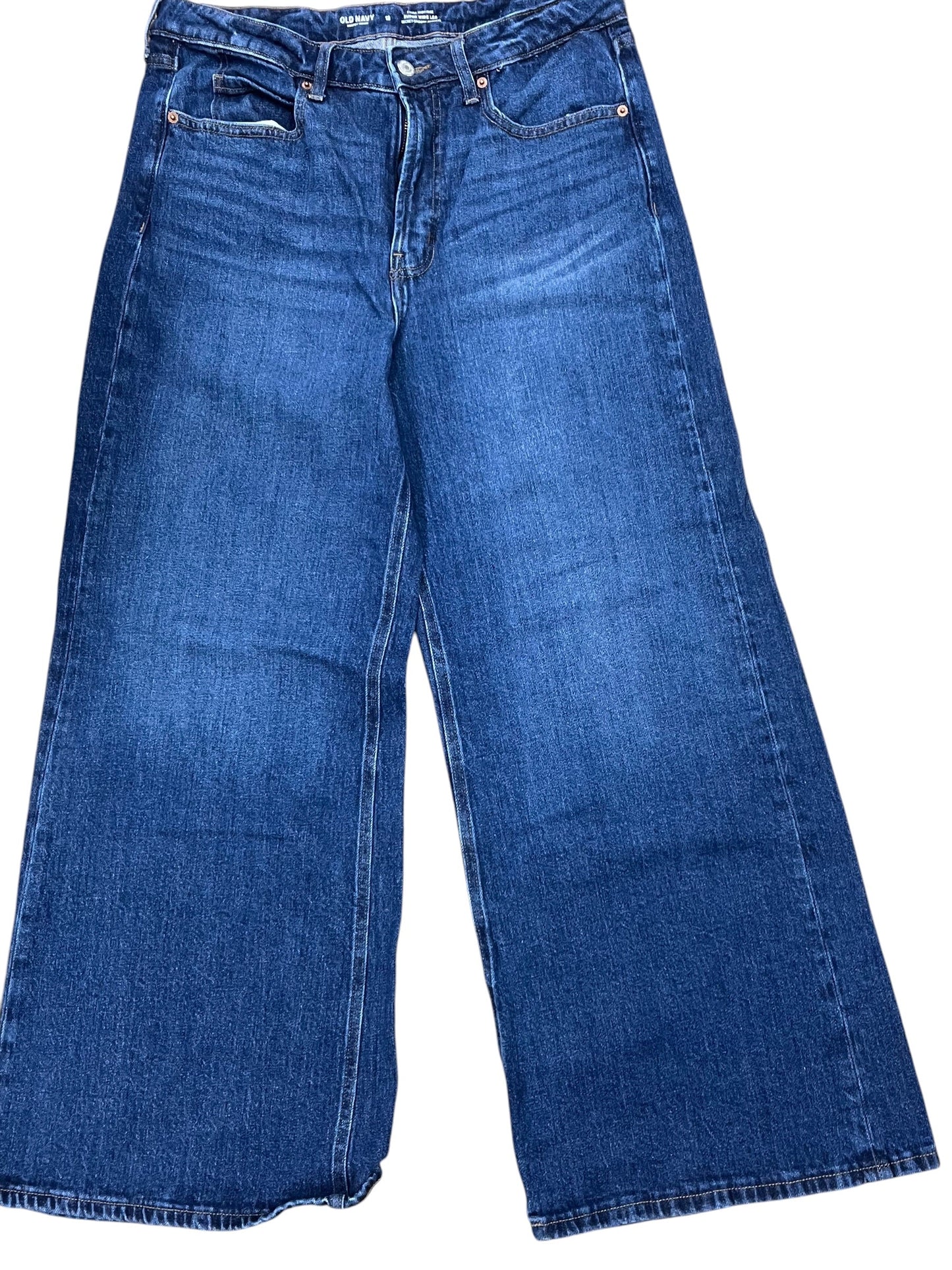 Jeans Wide Leg By Old Navy In Blue Denim, Size:12