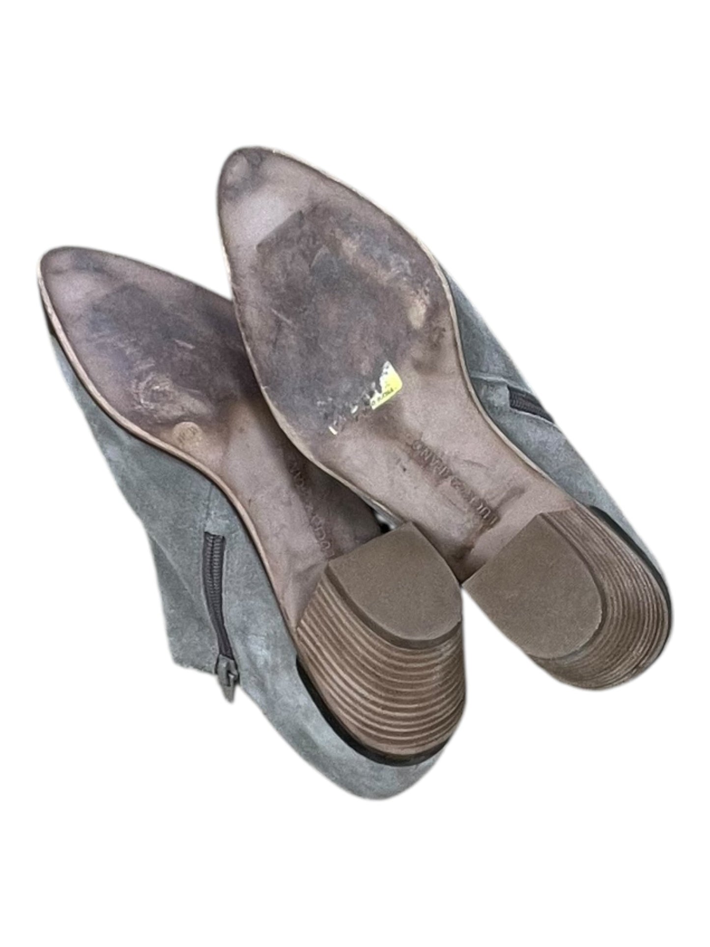 Boots Ankle Heels By Lucky Brand In Beige, Size:9