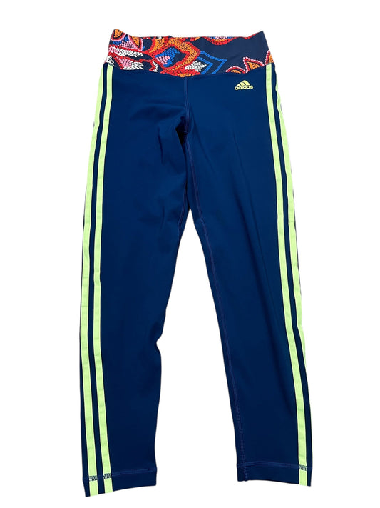 Athletic Leggings By Adidas In Blue, Size:M