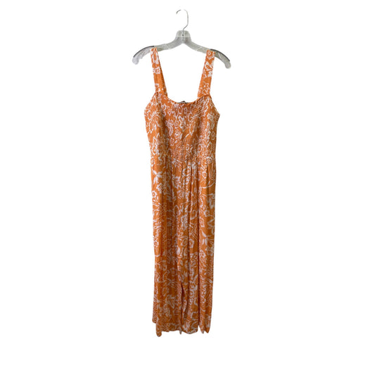 Jumpsuit By Loft In Orange & White, Size:Lp