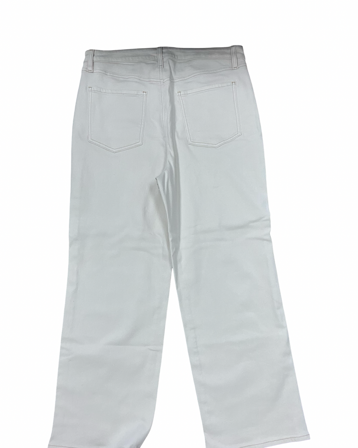 Jeans Straight By Chicos In Cream Denim, Size:12