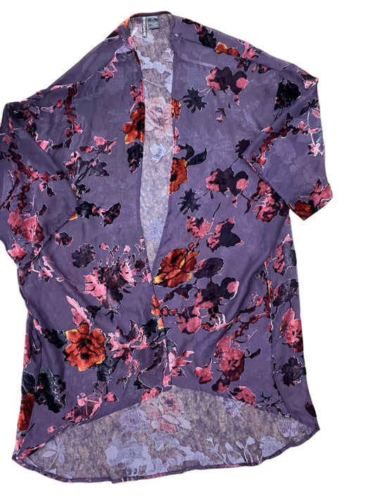 Kimono By Clothes Mentor In Purple, Size:Xl