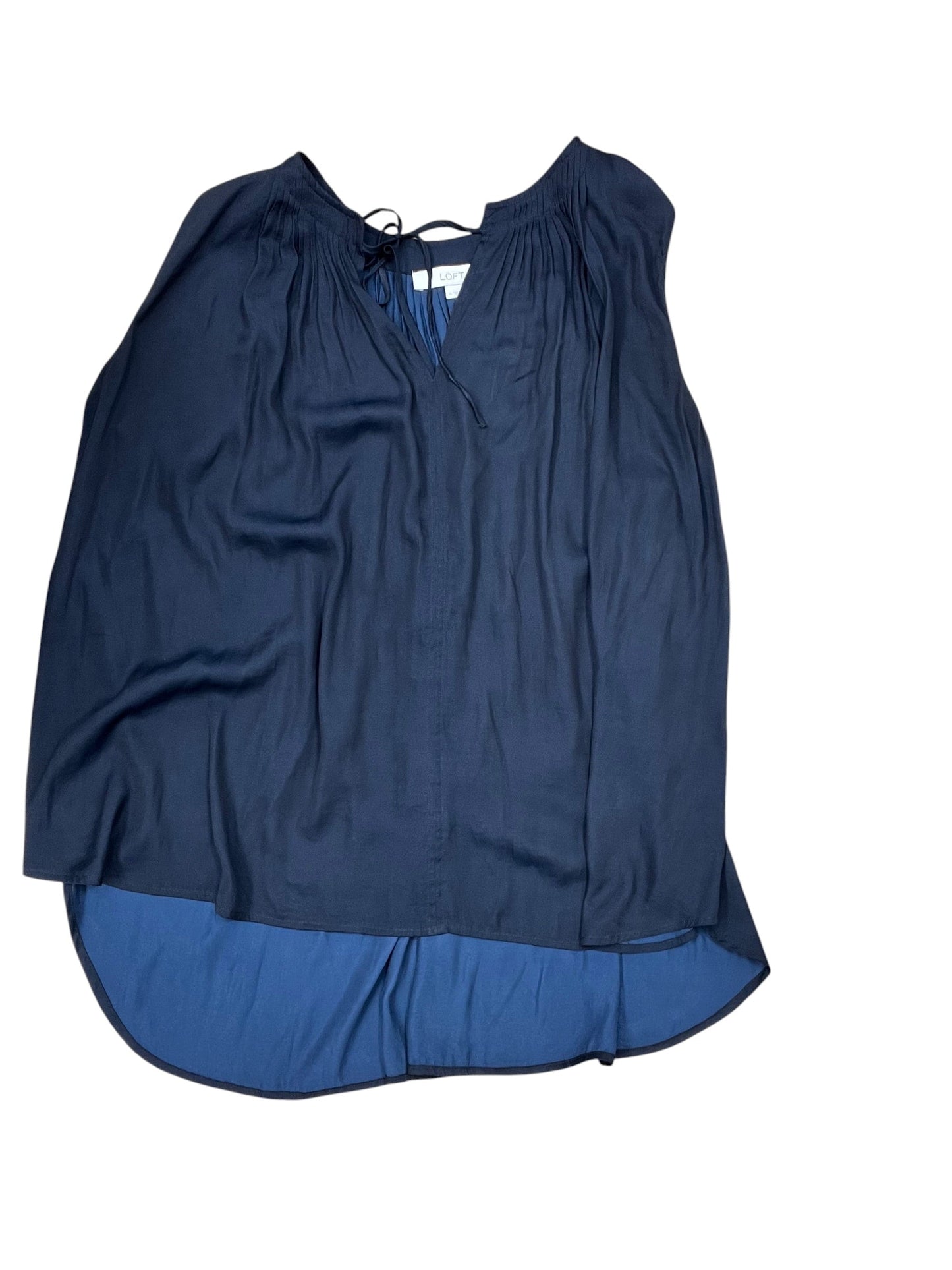 Top Sleeveless By Loft In Navy, Size:Xl