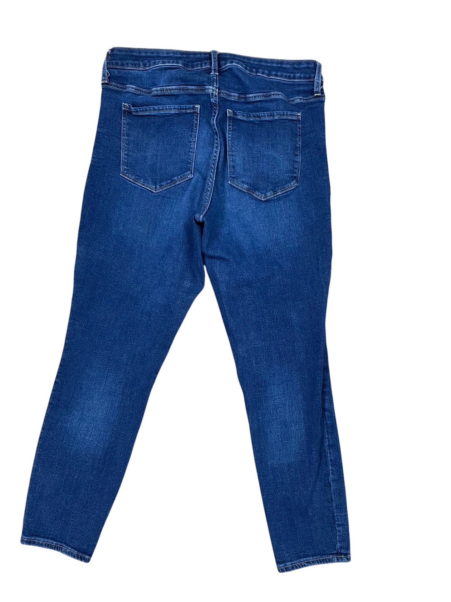 Jeans Skinny By Gap In Blue Denim, Size:14