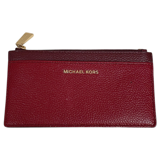 Wallet Designer By Michael Kors In Red, Size:Medium